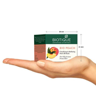 Biotique Peach Clarifying and Refining Peel Off Mask for Oily and Acne Prone Skin - 50 gms