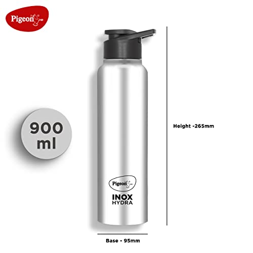 Pigeon by Stovekraft Stainless Steel INOX Hydra 1000 Drinking Water Bottle 900 ml - Silver (Pack of 1)