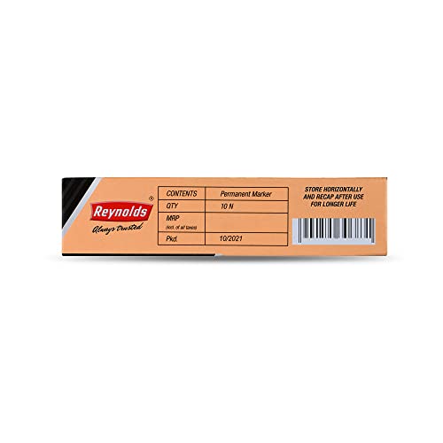 Reynolds HD permanent marker - Blue Ink, Pack of 10