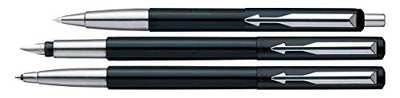 Parker Vector Standard Fountain Pen, Roller Ball Pen and Ball Pen Black Body Combo Pack - Blue Ink, Pack Of 1