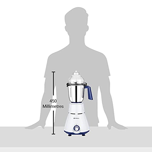 Bajaj Rex 750W Mixer Grinder with Nutri Pro Feature, 4 Jars, White (Indian Plug)