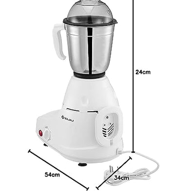 Bajaj GX-8 750W Mixer Grinder with Nutri Pro Feature, 3 Jars, White (Indian Plug)