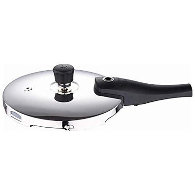 Bergner Argent Elements Triply 3.5 Litres Stainelss Steel Pressure Cooker with Triple Safety System, Easy to Use & Hold Handles, Extra locking system