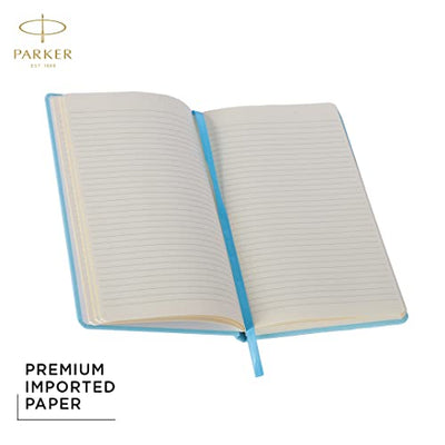 Parker Jotter Standard Chrome Trim Ball Pen With Blue Notebook Gift Set - Blue Ink, Pack Of 1