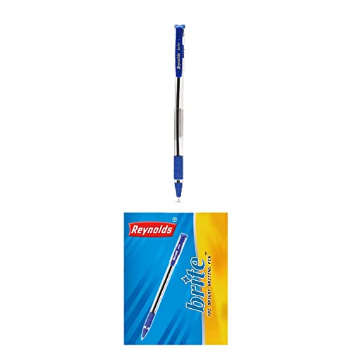Reynolds Brite 0.7mm Ball Pen - Blue Ink, Pack of 15