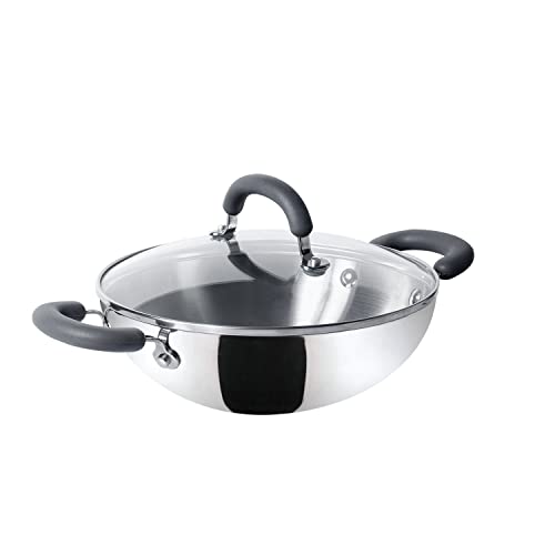 Meyer Trivantage Nickle Free Stainless Steel Triply Cookware Kadai 30cm Large