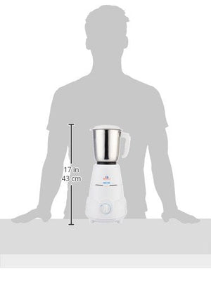 Bajaj Rex 500W Mixer Grinder with Nutri-Pro Feature, 3 Jars, White (Indian Plug)