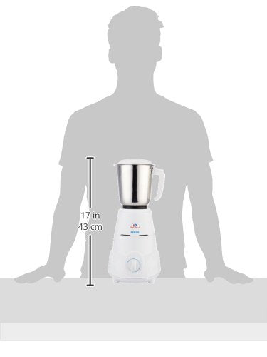 Bajaj Rex 500W Mixer Grinder with Nutri-Pro Feature, 3 Jars, White (Indian Plug)