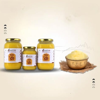 A2 Gir Cow Ghee (1 litre) | Traditional Bilona Method A2 Cow Ghee | Grassfed, Pure and Healthy Gir Cow Ghee (Glass Bottle - 1 litre)