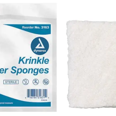 Krinkle Super Sponges, Sterile 6" x 6.75", 20 packs of 2 per box