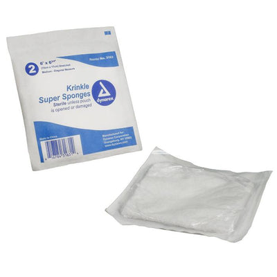 Krinkle Super Sponges, Sterile 6" x 6.75", 20 packs of 2 per box