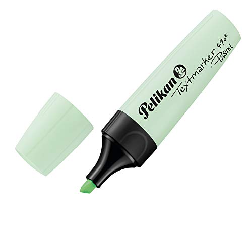Pelikan Pastel Highlighter Marker, Chisel Tip, Aqua Turquoise, Light Yellow, Lightpink, Lavender, Soft Orange, Meadow Green, Pack of 6