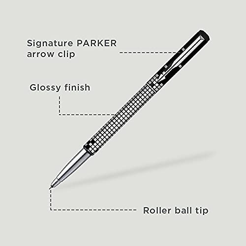 Parker Vector Special Edition Roller Ball Pen Chrome Trim With Keychain Gift Set - Blue Ink, Pack Of 1