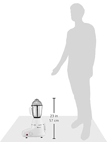 Bajaj GX-8 750W Mixer Grinder with Nutri Pro Feature, 3 Jars, White (Indian Plug)