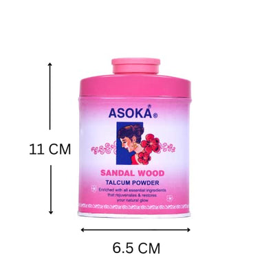 Asoka-c Sandalwood Talcum Powder 300g & 35g [Combo Pack]