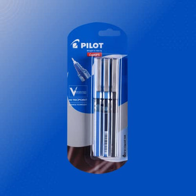 Pilot V5 Liquid Ink Roller Ball Pen - 2 Blue + 1 Black, (9000014711)