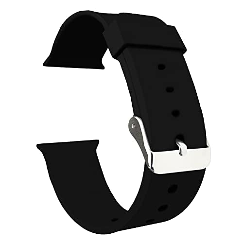 ACM Watch Strap Slide Silicone Belt compatible with Fire-Boltt Ring 1 Bsw005 Smartwatch Classic Casual Band Black