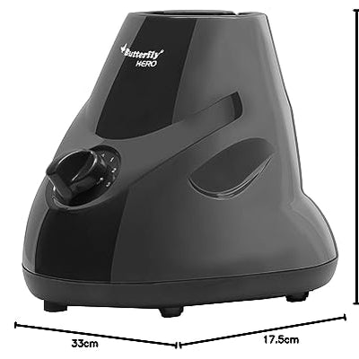 Butterfly Hero Mixer Grinder, 500W, 3 Jars (Grey) (Indian Plug)