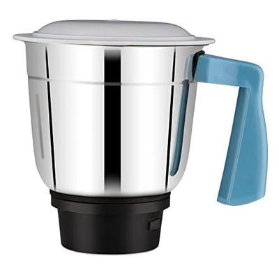 Bajaj Rex DLX 750 W 4 Jars Mixer Grinder, White and Blue (Indian Plug)