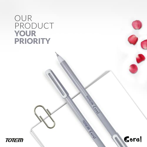 Win Totem Coral 60Pcs Black Ink Ball Pen Pack of 60, Black