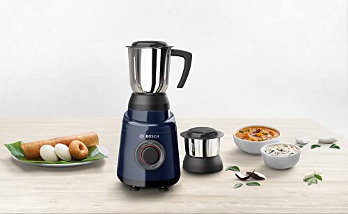 Bosch TrueMixx Joy Mixer Grinder MGM2123DIN, 500 W 2 Jars (Dark Blue) (Indian Plug)