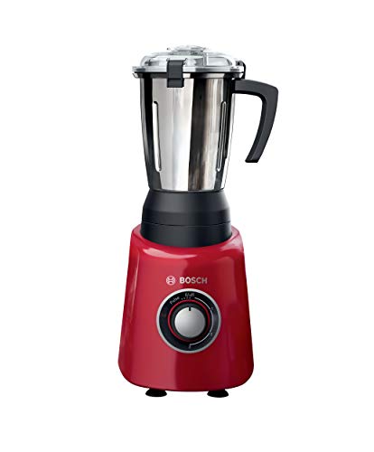 Bosch TrueMixx Radiance Mixer Grinder 600 Watt, 3 Jars - MGM4334RIN, Red (Indian Plug)