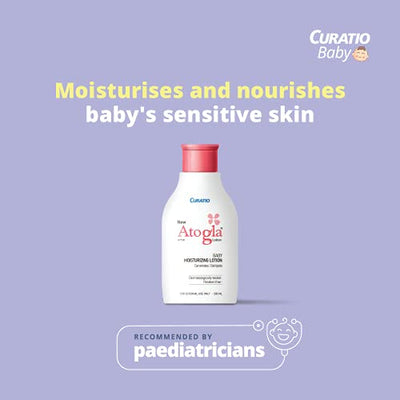 Atogla Baby Lotion 200ml from Tedibar Family | No. 1* Pediatrician prescribed Moisturising Lotion- By Torrent Pharma