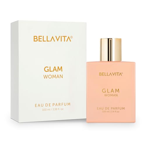 Bella Vita Luxury GLAM Woman Eau De Parfum with African Orange, Jasmine & Patchouli|Premium, Long Lasting Floral & Woody Fragrance EDP for Women 100ML