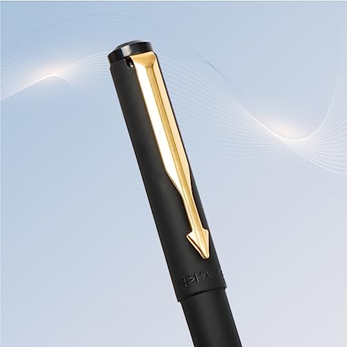 Parker Vector Standard Chrome Gold Trim Ball Pen - Blue Ink, Pack Of 1