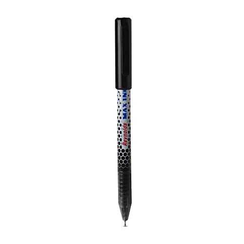 Reynolds Maxink 0.5mm Ball Pen - Black Ink, Pack of 10
