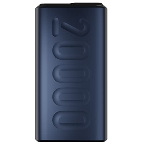 Ambrane 20000mAh Power Bank, 20W Fast Charging, Tripe Output, Type C PD (Input & Output), Quick Charge, Li-Polymer, Multi-Layer Protection for iPhone, Smartphones & Other Devices (Stylo 20K, Blue)