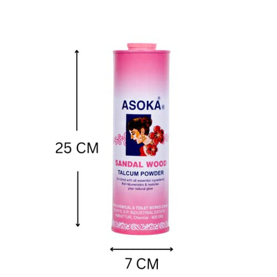 Asoka-c Sandalwood Talcum Powder 300g & 35g [Combo Pack]