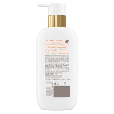 Dove Glow Recharge Serum Body Wash | 3% Brightening Serum + Vit C | Energizes & Illuminates skin | Paraben & SLS free | 300 ml