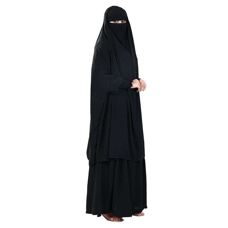 Aaraish Full Length Abaya/Burqa/Kaftan for Girls and Women | Black | Cey Fabric | Premium Imported Quality | Soft and Comfortable