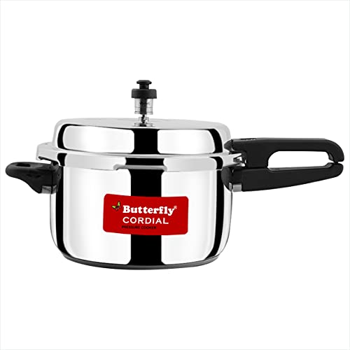 Butterfly Cordial 2L, 3L & 5L Stainless Steel Outer Lid Pressure Cooker (Indian Plug)