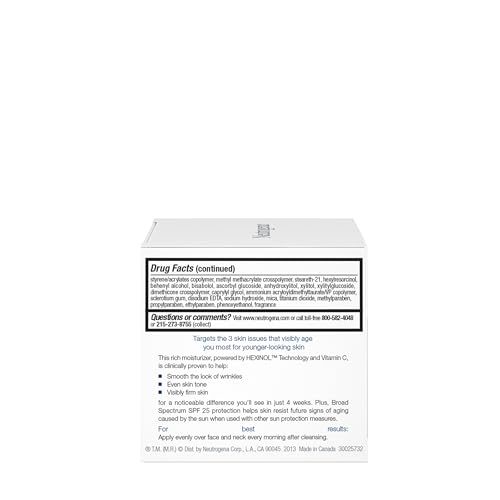 Neutrogena Triple Age Repair Anti Wrinkle Daily Facial Moisturizer With Vitamin C And Spf 25, 48 g