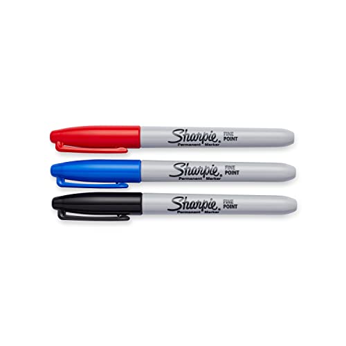 Sharpie Fine Tip Permanent Marker, Assorted, 3 Markers