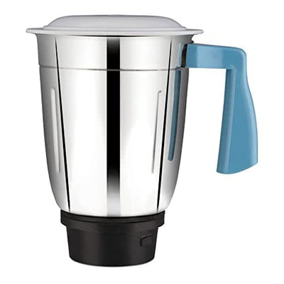 Bajaj Rex DLX 750 W 4 Jars Mixer Grinder, White and Blue (Indian Plug)