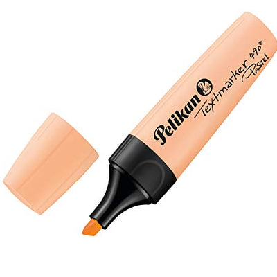 Pelikan Pastel Highlighter Marker, Chisel Tip, Aqua Turquoise, Light Yellow, Lightpink, Lavender, Soft Orange, Meadow Green, Pack of 6