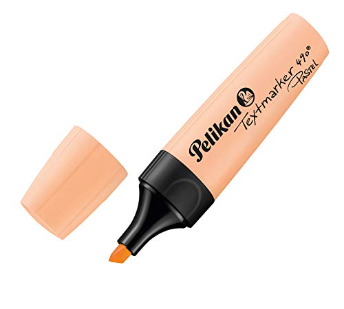 Pelikan Pastel Highlighter Marker, Chisel Tip, Aqua Turquoise, Light Yellow, Lightpink, Lavender, Soft Orange, Meadow Green, Pack of 6