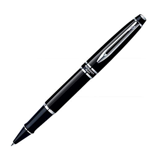 Waterman Expert Black Chrome Trim Roller Ball Pen