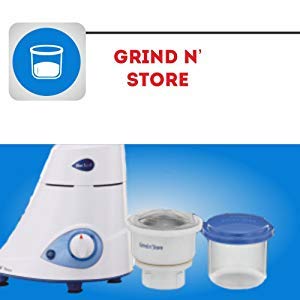 Preethi Blue Leaf Platinum MG 139 mixer grinder, 750 watt, White, 4 jars - Super Extractor juicer Jar & Storage Air-Tight Container, FBT motor with 5yr Warranty & Lifelong Free Service, Standard