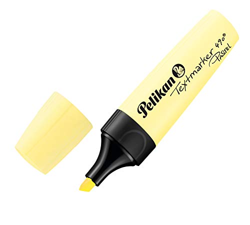 Pelikan Pastel Highlighter Marker, Chisel Tip, Aqua Turquoise, Light Yellow, Lightpink, Lavender, Soft Orange, Meadow Green, Pack of 6