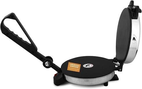 BAJAJ VACCO Go-Ezzee Chapati/Roti/Khakhra Maker C-02 Wattage 900, Stainless Steel, Black, 900w