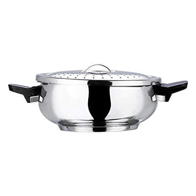 Vinod Stainless Steel Sandwich Bottom Magic Outer Lid Pressure Cooker, 3.5 Liter, Silver