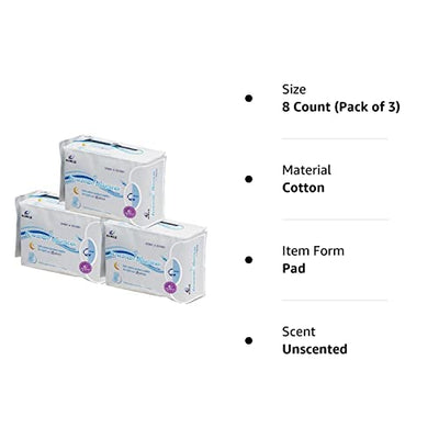 AIRIZ Active Oxygen and Negative Ion Relax Pad Sanitary Napkin (24 Pieces)- Pack of 3