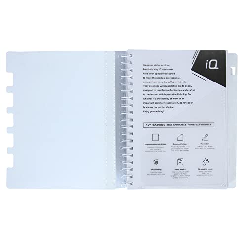 Doms 5 Subject IQ Executive Series Notebook | Ruled | 70GSM | 300 Pages | 25.0 x 17.8 cm | Pack of 1 | For School, College and Office Use