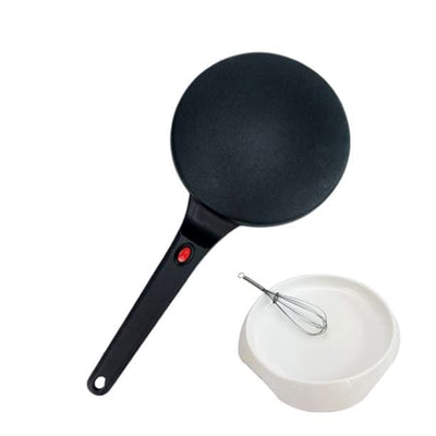 Ameedarshan Electric Crepe Maker Dosa Maker Auto Power Off|Portable Crepe Maker With Non-Stick Dipping Plate And Egg Whisk|Easy To Use For Pancakes,Chapati,Chilla,Dosa,Egg Beater ,Black,600W