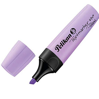 Pelikan Pastel Highlighter Marker, Chisel Tip, Aqua Turquoise, Light Yellow, Lightpink, Lavender, Soft Orange, Meadow Green, Pack of 6