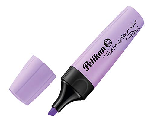 Pelikan Pastel Highlighter Marker, Chisel Tip, Aqua Turquoise, Light Yellow, Lightpink, Lavender, Soft Orange, Meadow Green, Pack of 6